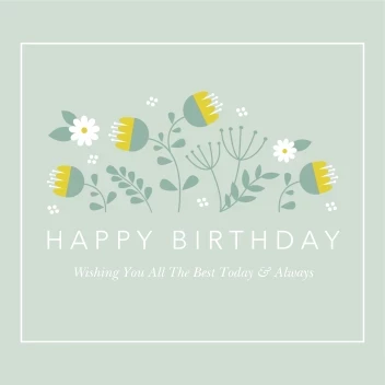 Happy Birthday Floral