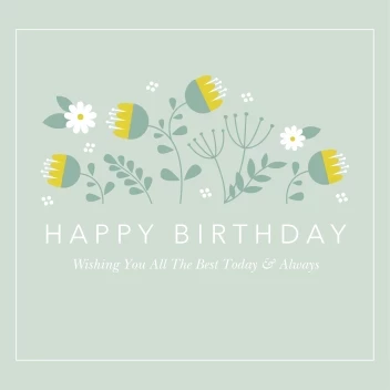 Happy Birthday Floral