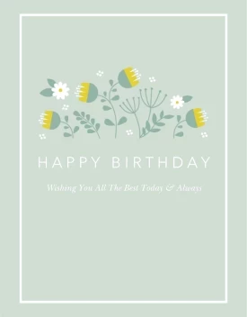 Happy Birthday Floral