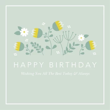 Happy Birthday Floral