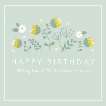 Happy Birthday Floral