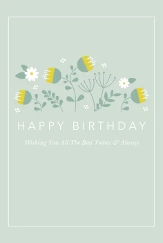 Happy Birthday Floral