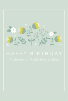 Happy Birthday Floral