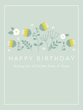 Happy Birthday Floral