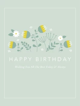 Happy Birthday Floral