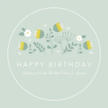 Happy Birthday Floral