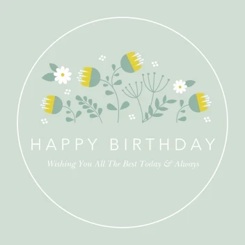 Happy Birthday Floral