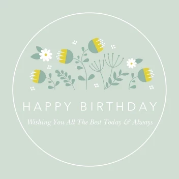 Happy Birthday Floral