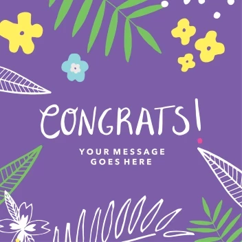 Congrats Fun Botanical