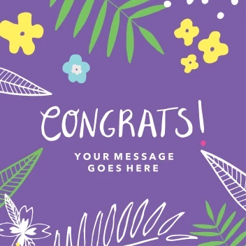 Congrats Fun Botanical