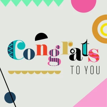 Congrats Geometric Retro