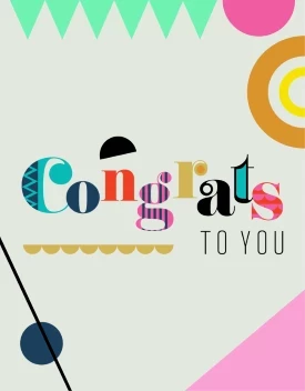 Congrats Geometric Retro