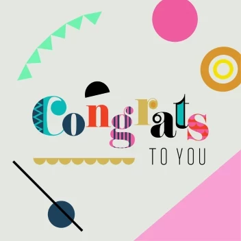 Congrats Geometric Retro