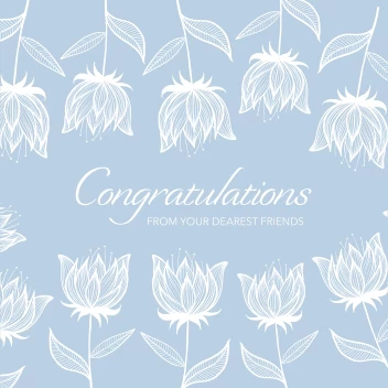 Congrats Soft Flowers