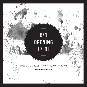 Grandopening Black Splatter