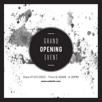 Grandopening Black Splatter