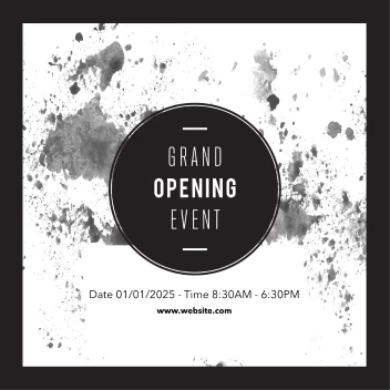 Grandopening Black Splatter