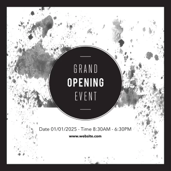 Grandopening Black Splatter