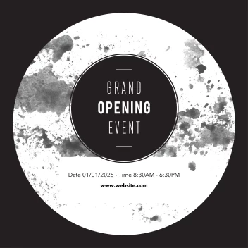 Grandopening Black Splatter
