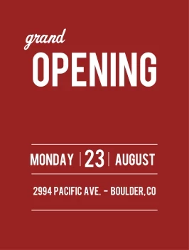 Grand Opening Date