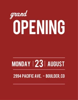 Grand Opening Date