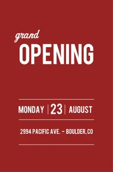 Grand Opening Date