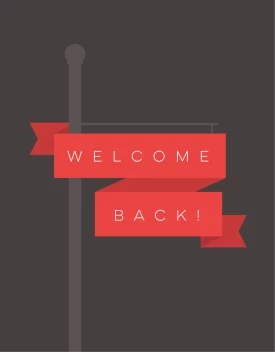Welcome Back Ribbon