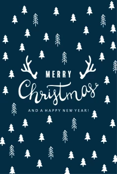 Merry Christmas Trees Pattern