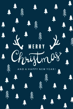 Merry Christmas Trees Pattern