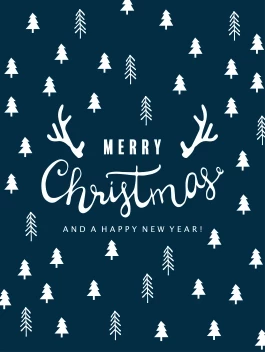 Merry Christmas Trees Pattern