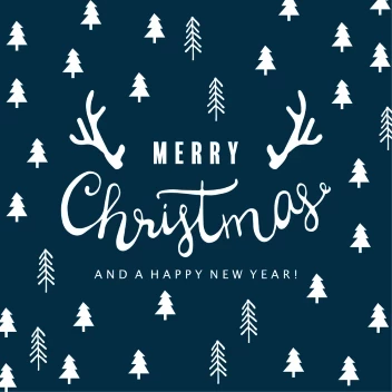 Merry Christmas Trees Pattern