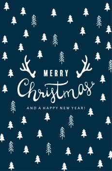 Merry Christmas Trees Pattern