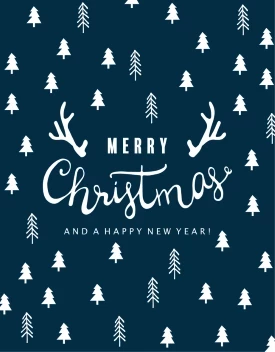 Merry Christmas Trees Pattern