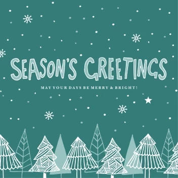 Seasons Greetings Xmas Trees