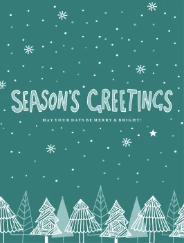 Seasons Greetings Xmas Trees