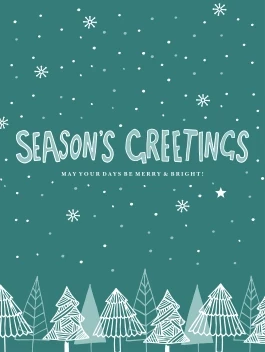 Seasons Greetings Xmas Trees