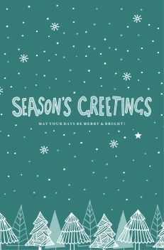 Seasons Greetings Xmas Trees