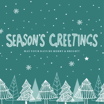 Seasons Greetings Xmas Trees