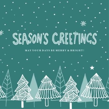 Seasons Greetings Xmas Trees