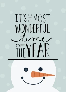 Snowman Hat Calligraphy