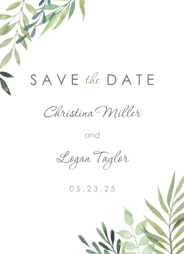 Greenery Save The Date