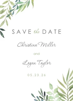 Greenery Save The Date