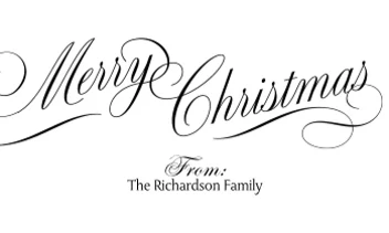 Traditional Script Merry Christmas