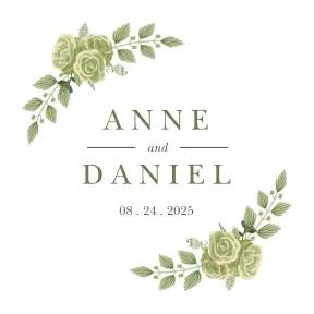 Greenery Wedding Coaster