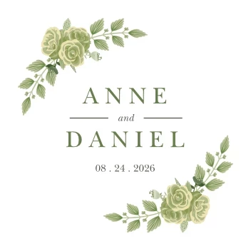 Greenery Wedding Coaster