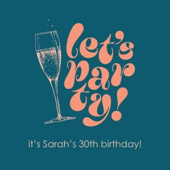 Let's Party Bubbly Coaster