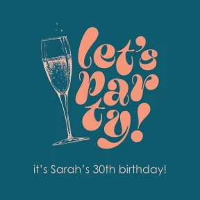 Let's Party Bubbly Coaster