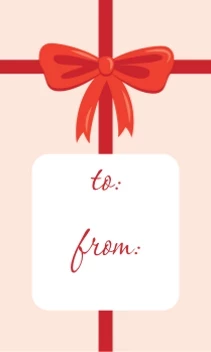 Christmas Bow Gift Tag