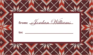 Festive Plaid Gift Tag