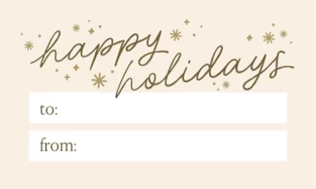 Happy Holiday Snowflakes Tag